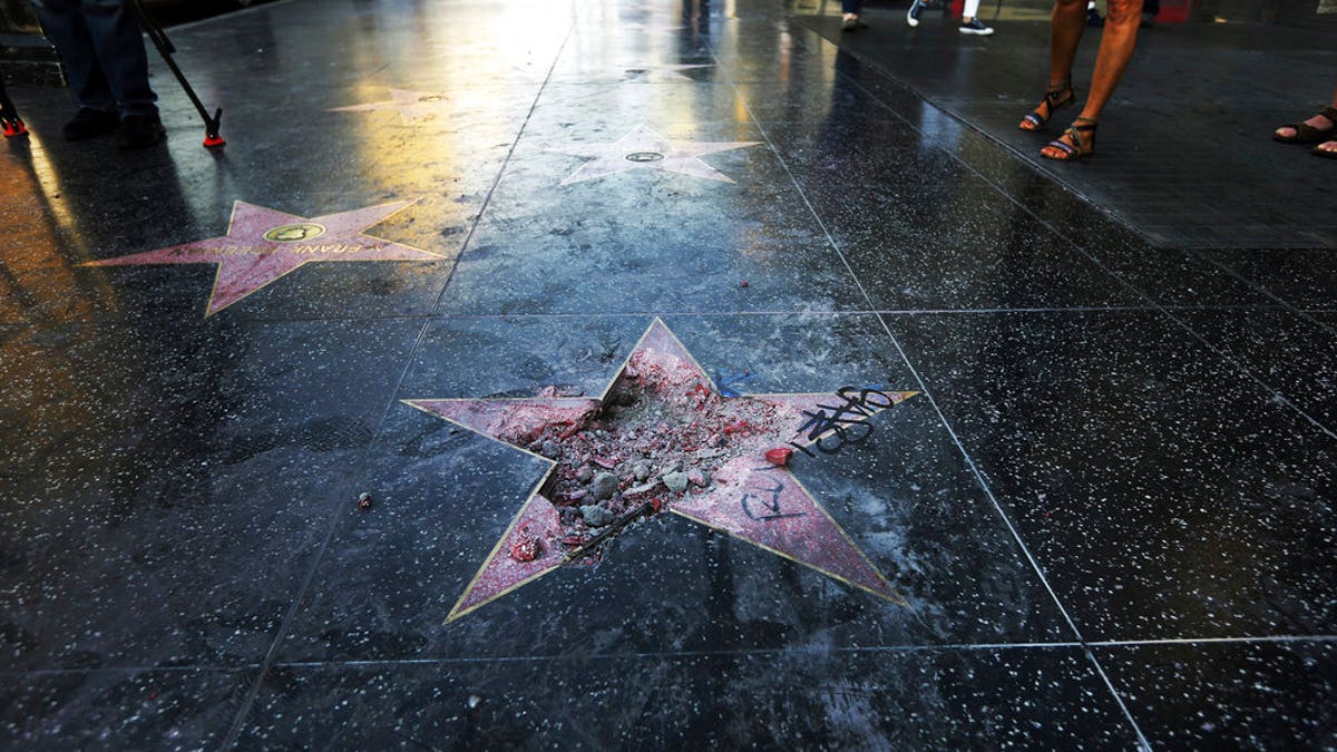 trump hollywood star destroyed ap