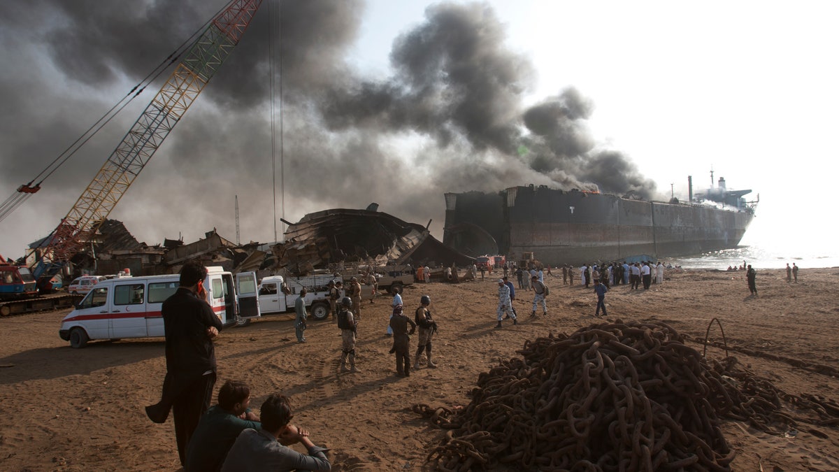 pakistan ship yard explosion 111