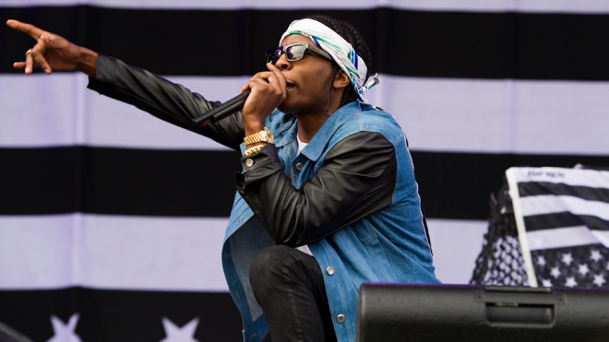 ASAP Rocky performs on day one of the 2013 Budweiser Made in America Festival on Saturday, Aug. 31, 2013 in Philadelphia, PA. (Photo by Charles Sykes/Invision/AP)