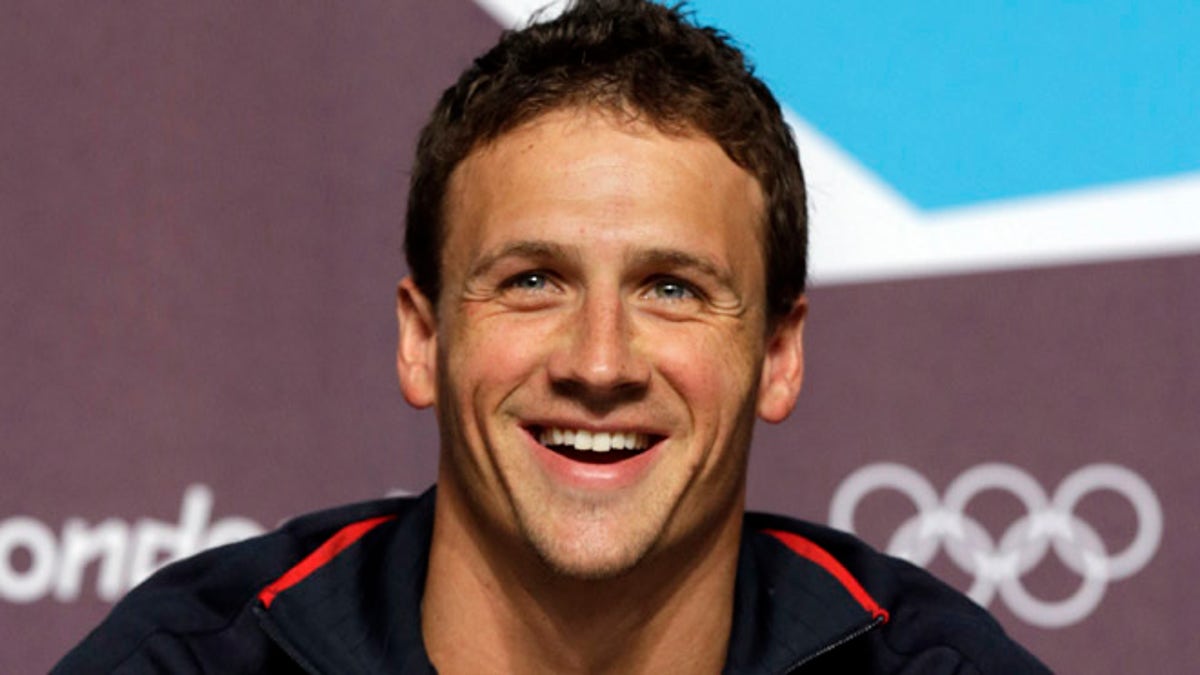 FILE - This July 26, 2012 file photo shows U.S. swimmer Ryan Lochte during a press conference held at the media center of the 2012 Summer Olympics in London. The CW network said the swimmer will make a cameo appearance on the drama series 