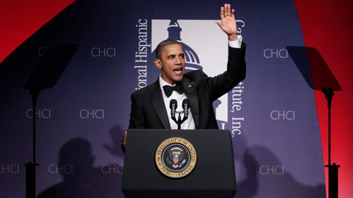 President Barack Obama speaks at the Congressional Hispanic Caucus Institute's 33rd Annual Awards Gala at the Washington Convention Center in Washington, Wednesday, Sept. 15, 2010.(AP Photo/Carolyn Kaster)