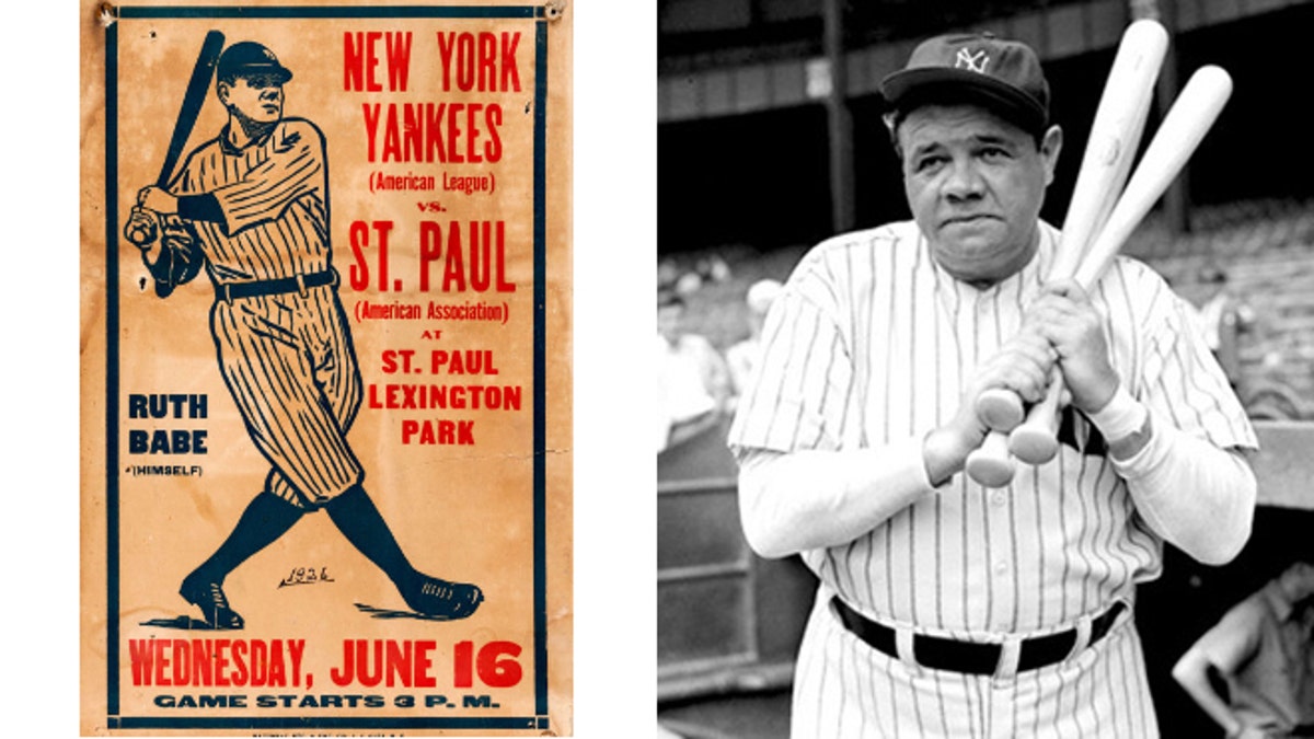 Babe Ruth - No Fear' Tin Sign, AllPosters.com