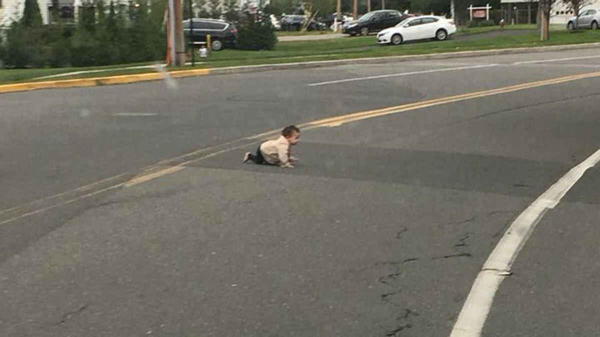 Baby in road NJ 2