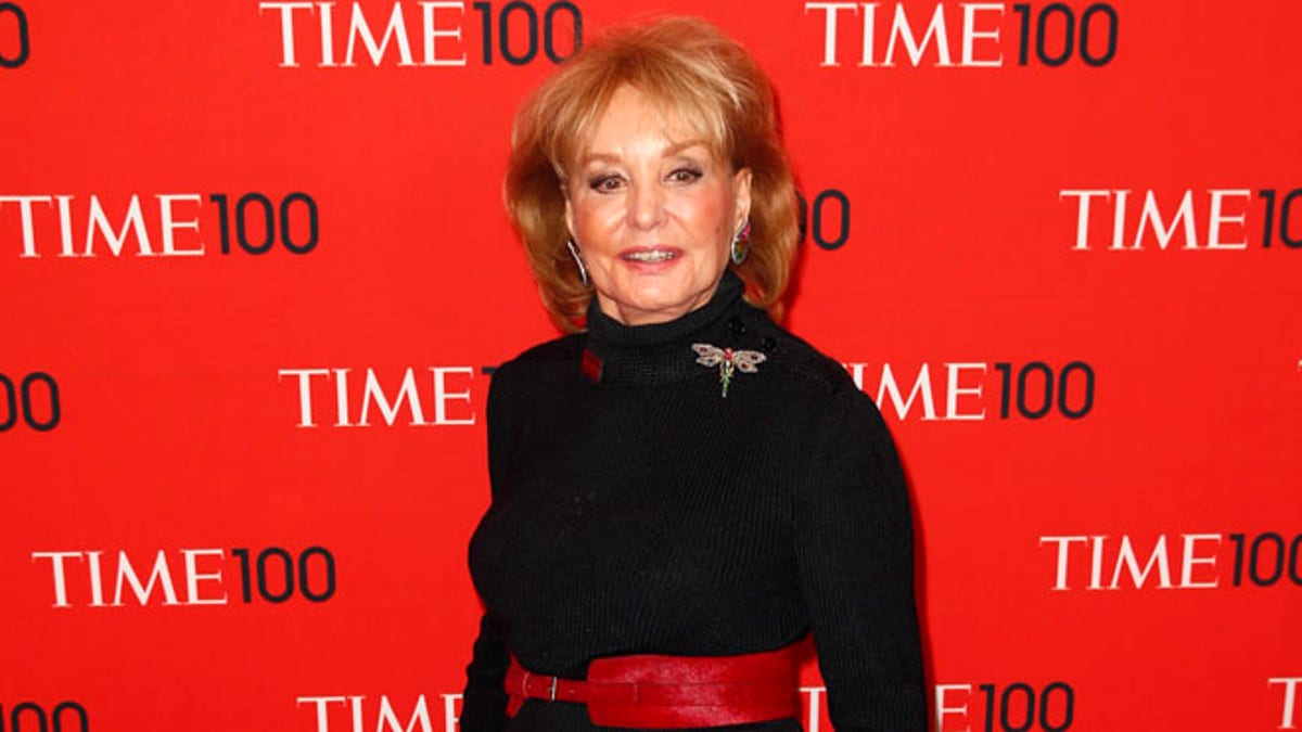 Barbara Walters arrives at the Time 100 gala celebrating the magazine's naming of the 100 most influential people in the world for the past year in New York April 29, 2014. REUTERS/Lucas Jackson (UNITED STATES - Tags: ENTERTAINMENT) - RTR3N6GB