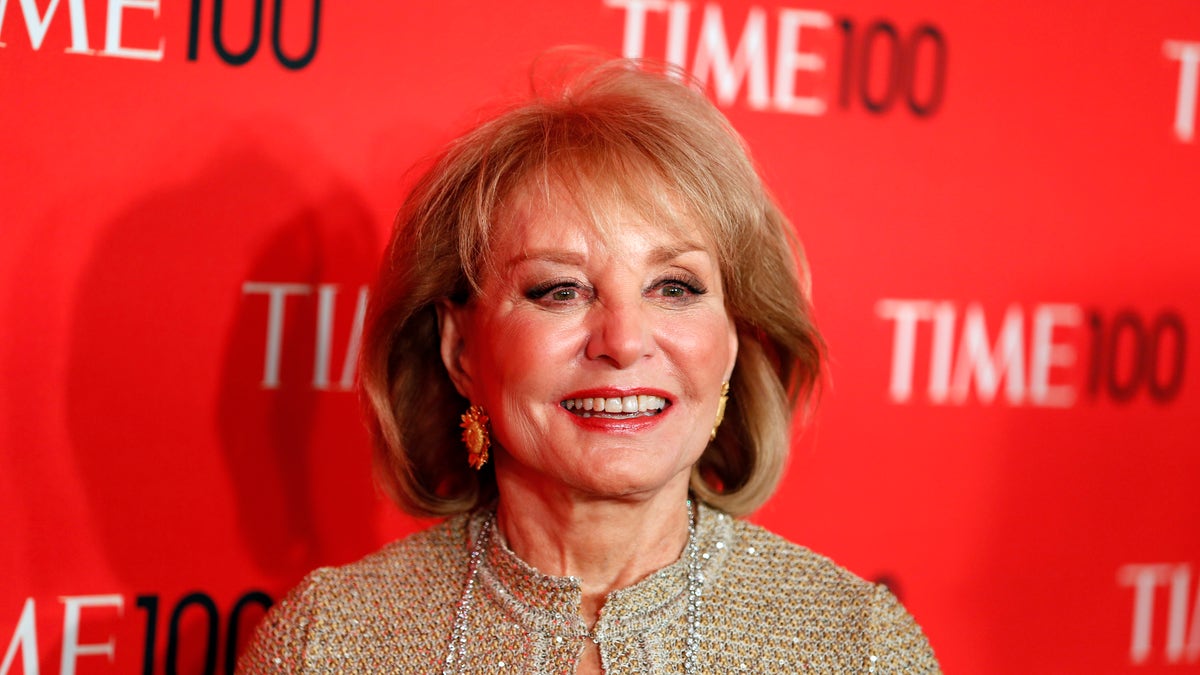 Journalist Barbara Walters arrives for the Time 100 gala celebrating the magazine's naming of the 100 most influential people in the world for the past year, in New York, April 23, 2013. REUTERS/Lucas Jackson (UNITED STATES - Tags: ENTERTAINMENT MEDIA) - RTXYXMO