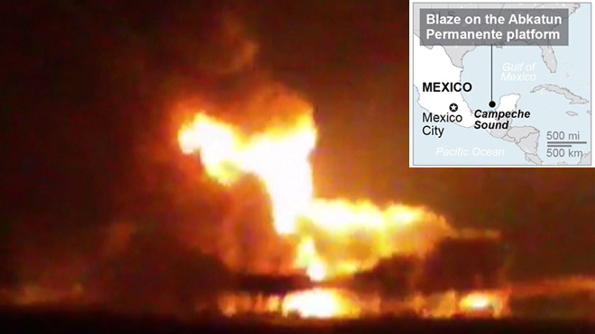 Mexico Oil Platform Fire