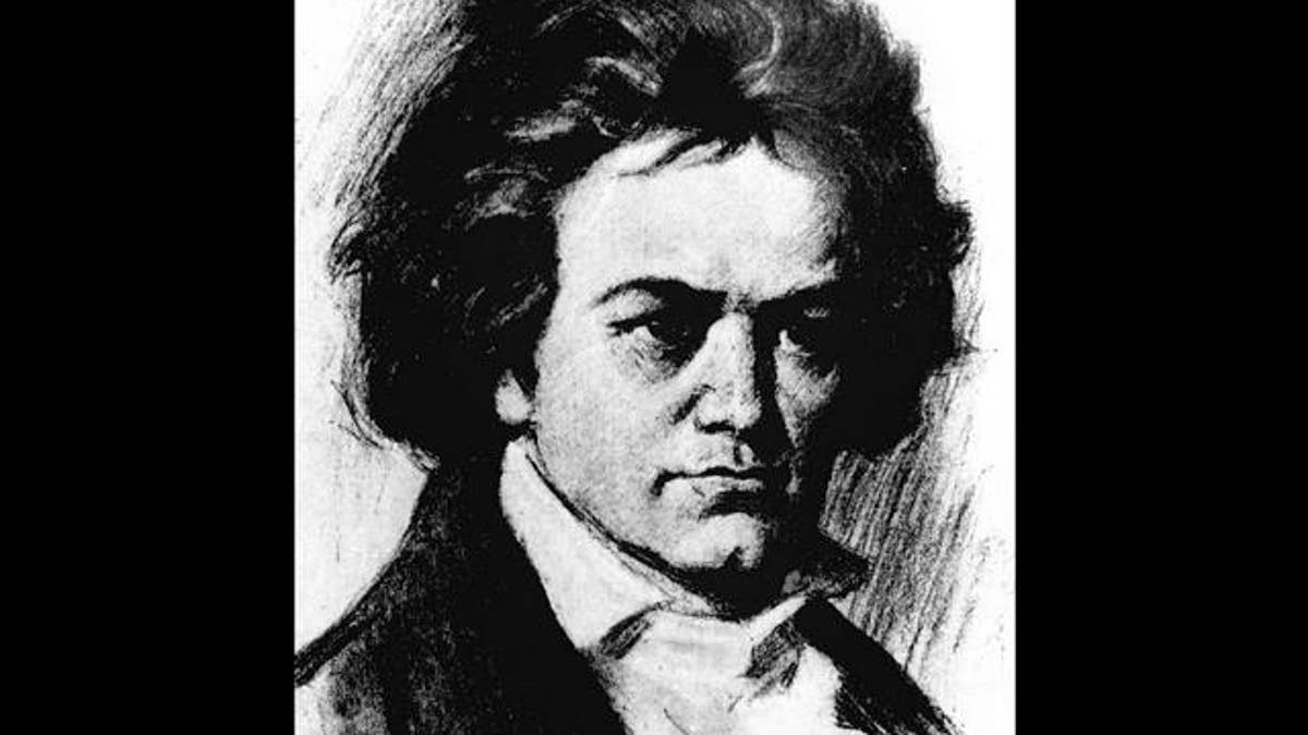 Sketch of Ludwig Van Beethoven, German composer