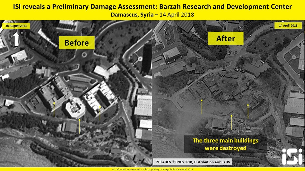 before after syria ISI ImageSat International
