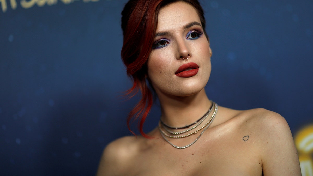 Cast member Bella Thorne poses at the premiere of 