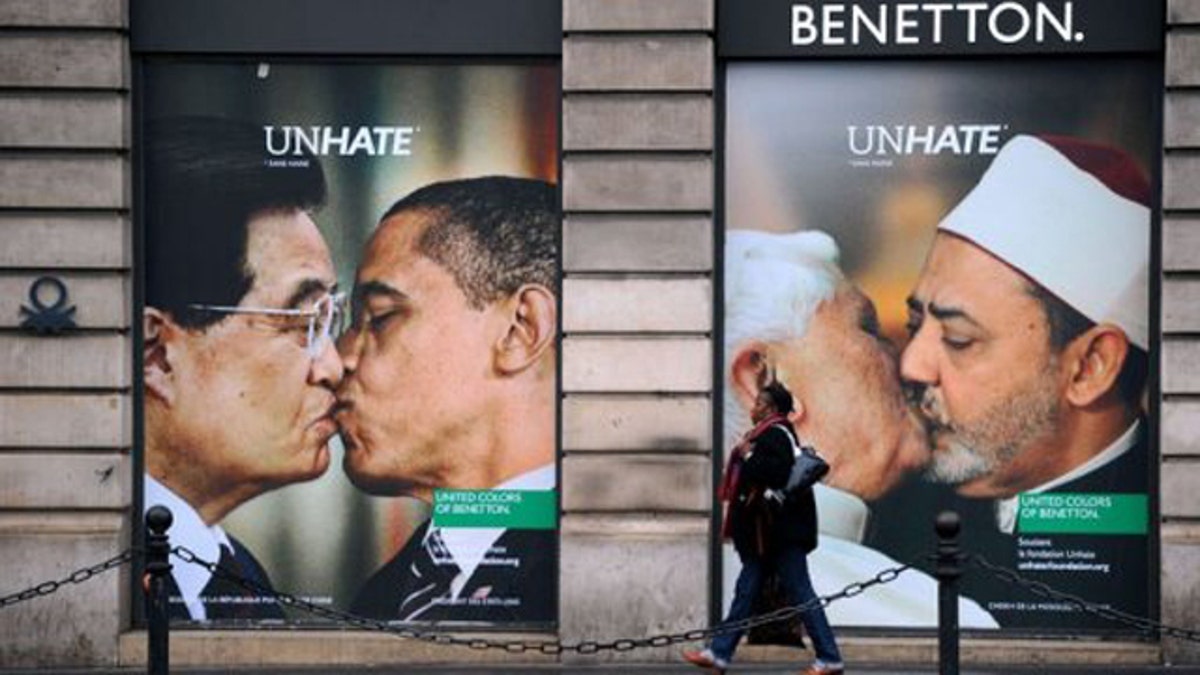 Benetton Backpedals Over Ads Featuring World Leaders Kissing Fox News   Benetton Ad2 Afp 