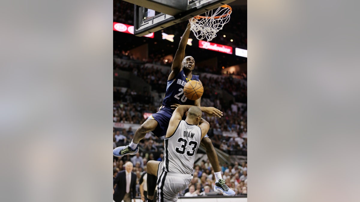 APTOPIX Grizzlies Spurs Basketball