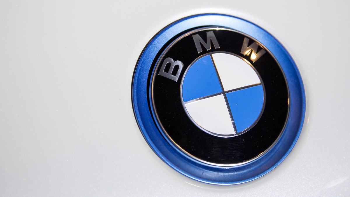 A BMW logo on a car
