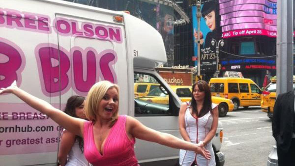 1200px x 675px - Tour bus features porn star, free breast exams | Fox News
