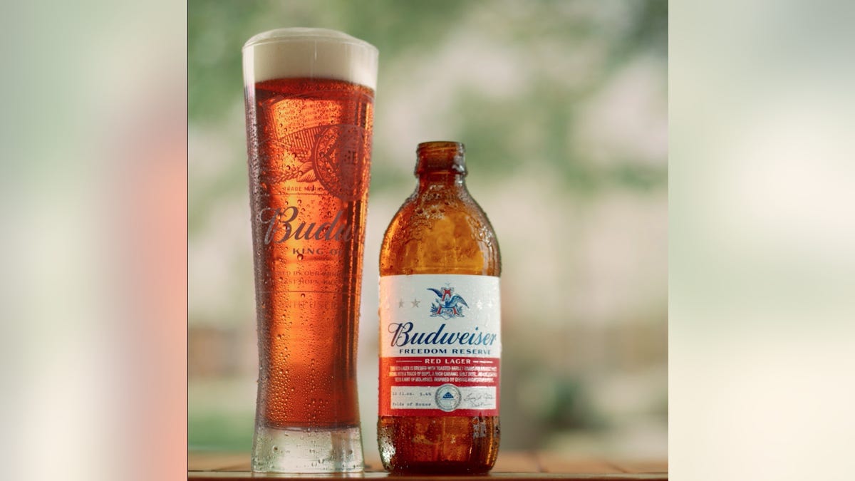 Budweiser new Freedom Reserve bottle and glass
