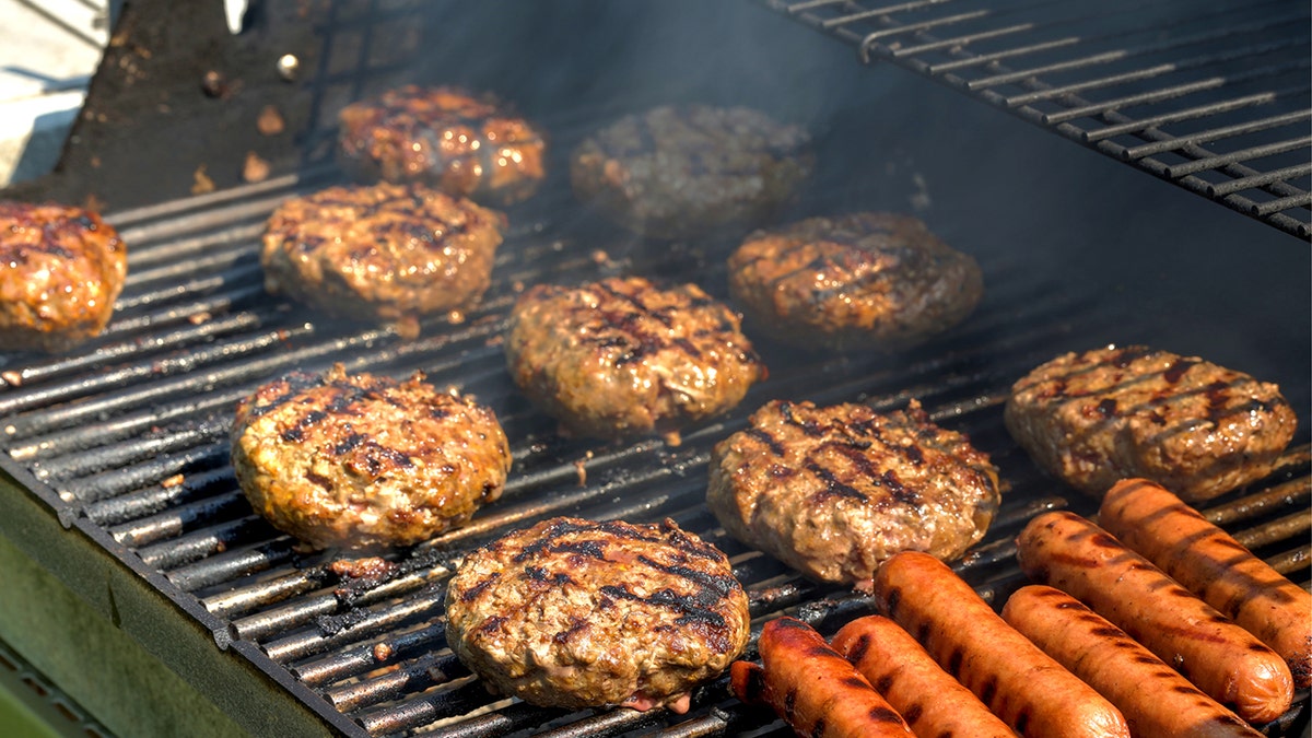grilling burgers istock
