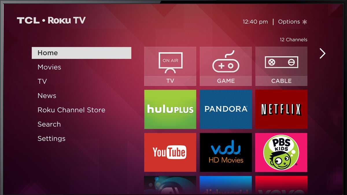 This image provided by Roku Inc., shows a screen frame grab of Roku's service. Internet streaming platform company Roku Inc. is launching a line of TVs that plays back video from services like Netflix without requiring an extra set-top box. While similar to smart TVs on the market already, Rokus platform with some 1,200 apps is far more comprehensive for those seeking out niche content. Roku plans to showcase them on the sidelines of the annual gadget show in Las Vegas, International CES, starting Monday, Jan. 6, 2014. (AP Photo/Roku Inc.)