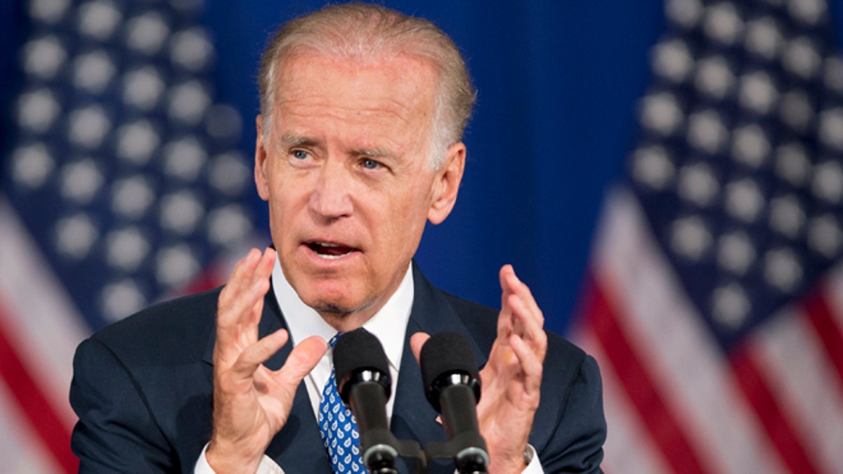 FILE - In this July 18, 2013 file photo, Vice President Joe Biden speaks in Washington. Biden plans to raise campaign cash for the Democratic leader of the first-in-the-nation primary state. The White House says Biden will appear at an Aug. 22 fundraiser for New Hampshire Gov. Maggie Hassan, who faces re-election next year.  (AP Photo/Manuel Balce Ceneta, File)