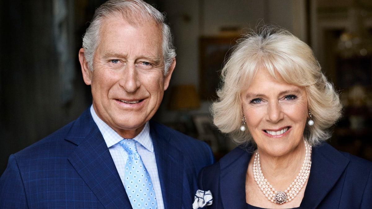 CORRECTS NAME This photo taken in May 2017 shows Britain's Prince Charles and his wife Camilla, Duchess of Cornwall in Clarence House, London. The photograph has been released by Clarence House to mark the Duchess of Cornwall's 70th birthday. (Mario Testino via Clarence House via AP)