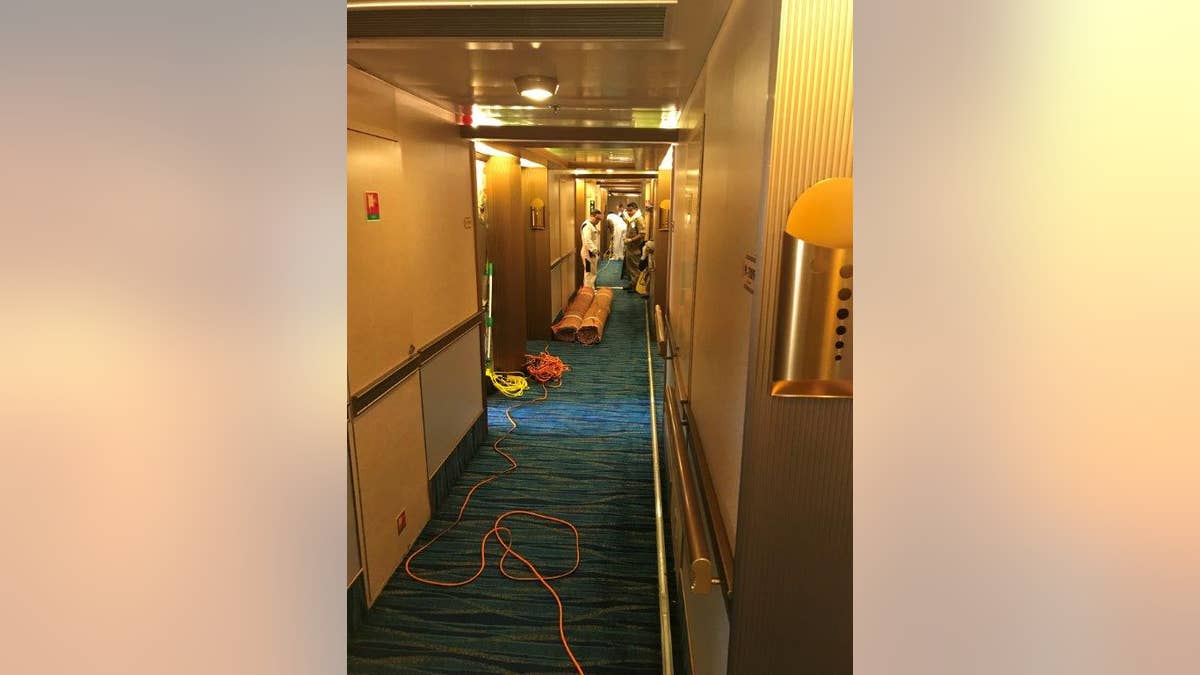 Footage shows Carnival cruise flooding with water due to issue with