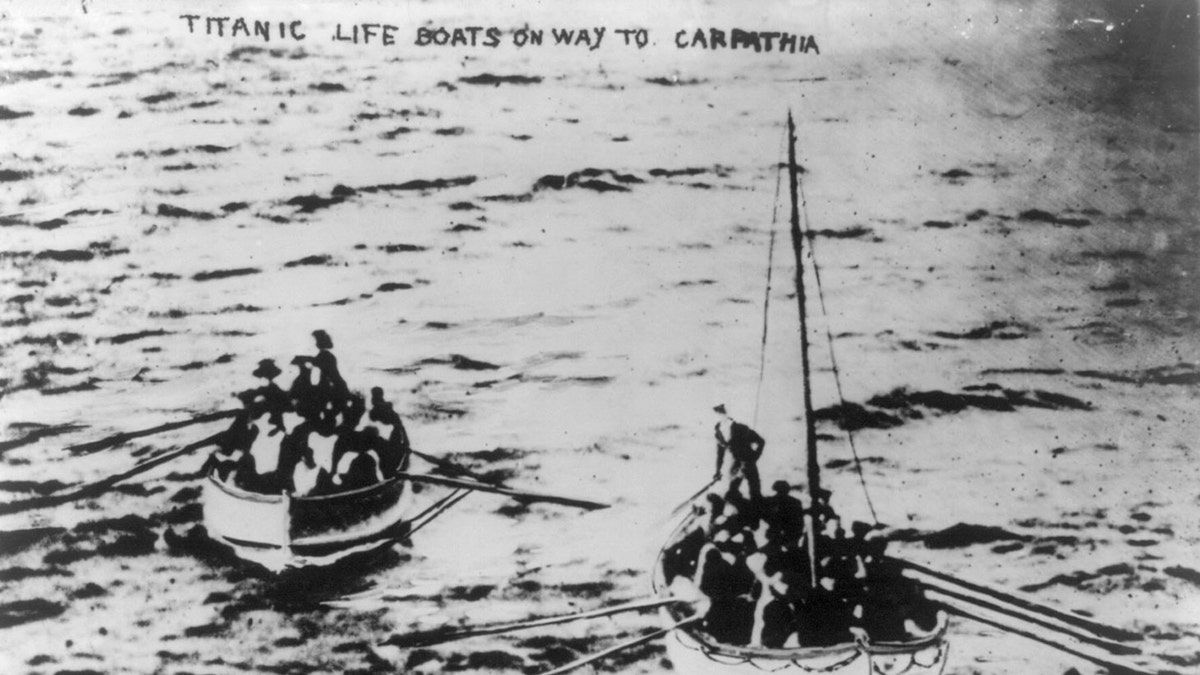 Titanic lifeboats on their way to the Carpathia following the sinking of the Titanic April 15, 1912. The Titanic was considered unsinkable but foundered in frigid Atlantic waters off Newfoundland after striking an iceberg. About 700 passengers survived in lifeboats, but some 1,500 perished in the sinking. REUTERS/George Grantham Bain Collection/Library of Congress/Handout (ATLANTIC OCEAN - Tags: DISASTER MARITIME) FOR EDITORIAL USE ONLY. NOT FOR SALE FOR MARKETING OR ADVERTISING CAMPAIGNS. THIS IMAGE HAS BEEN SUPPLIED BY A THIRD PARTY. IT IS DISTRIBUTED, EXACTLY AS RECEIVED BY REUTERS, AS A SERVICE TO CLIENTS - GM1E84B0ENT01