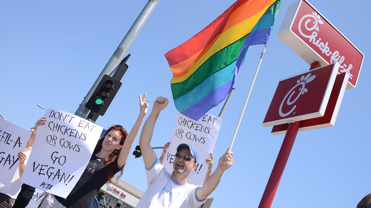 chick fil a protest getty