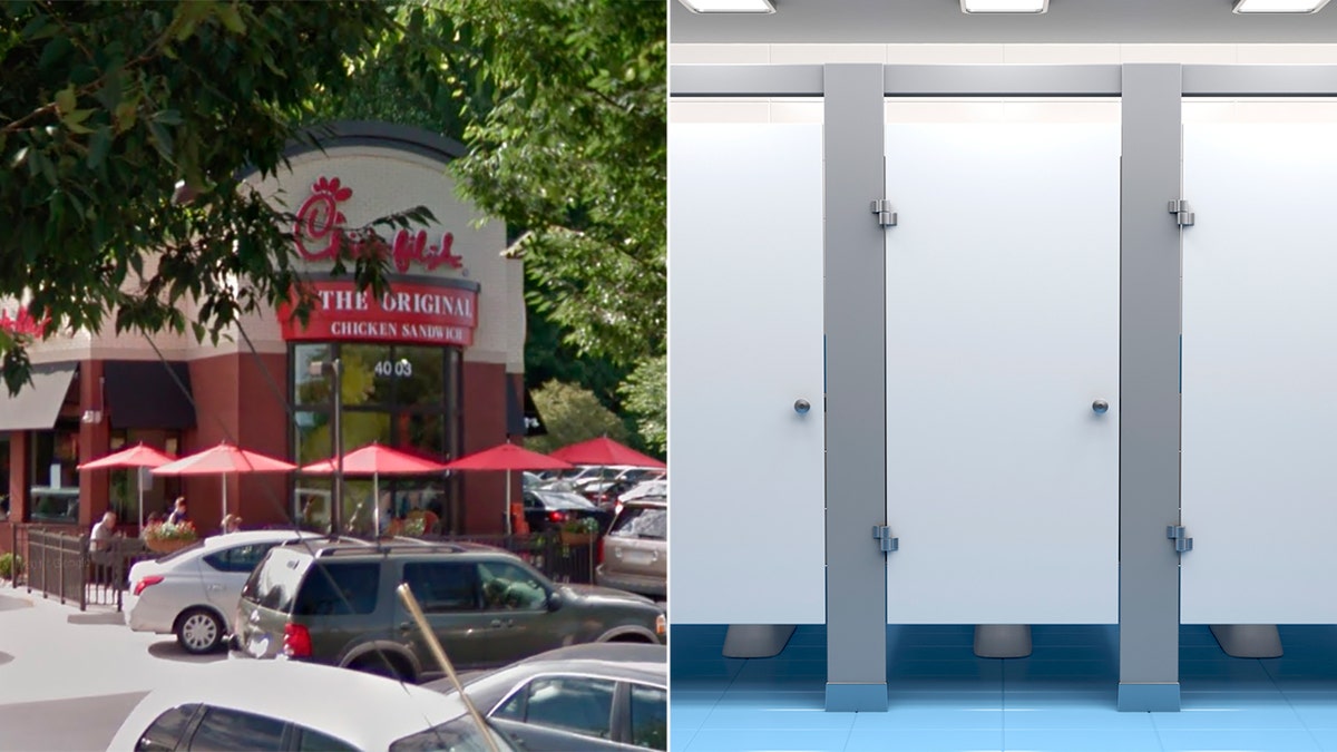 chick-fil-a bathroom, street view, istock