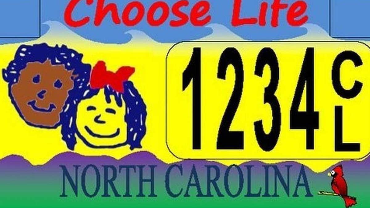 choose life nc plate 310