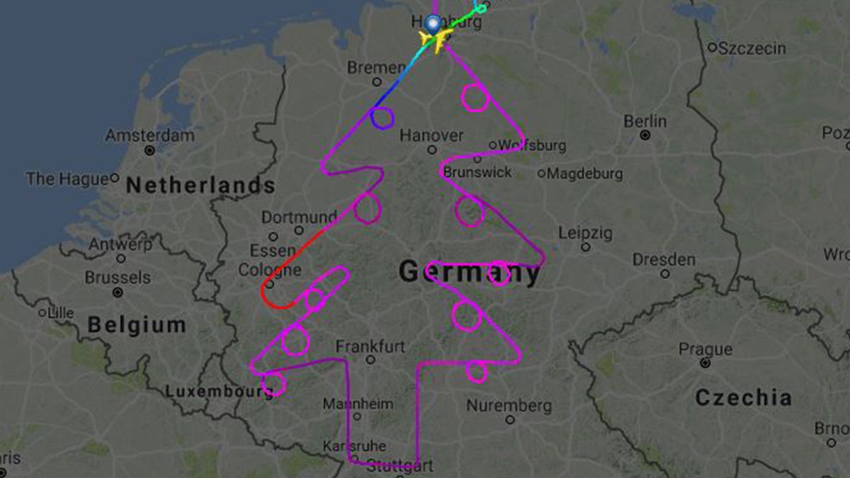 Christmas Tree FlightRadar24