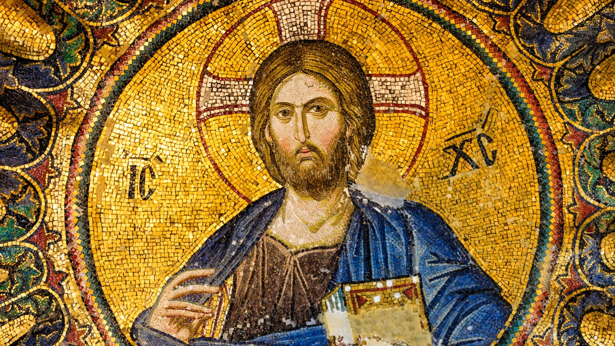 Photo of a mosaic of Jesus Christ from the 13th Century
