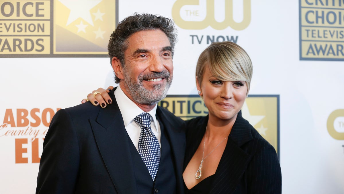Producer and writer Chuck Lorre and actress Kaley Cuoco pose at the 4th annual Critics' Choice Television Awards in Beverly Hills, California June 19, 2014. REUTERS/Danny Moloshok (UNITED STATES - Tags: ENTERTAINMENT) - RTR3URHC
