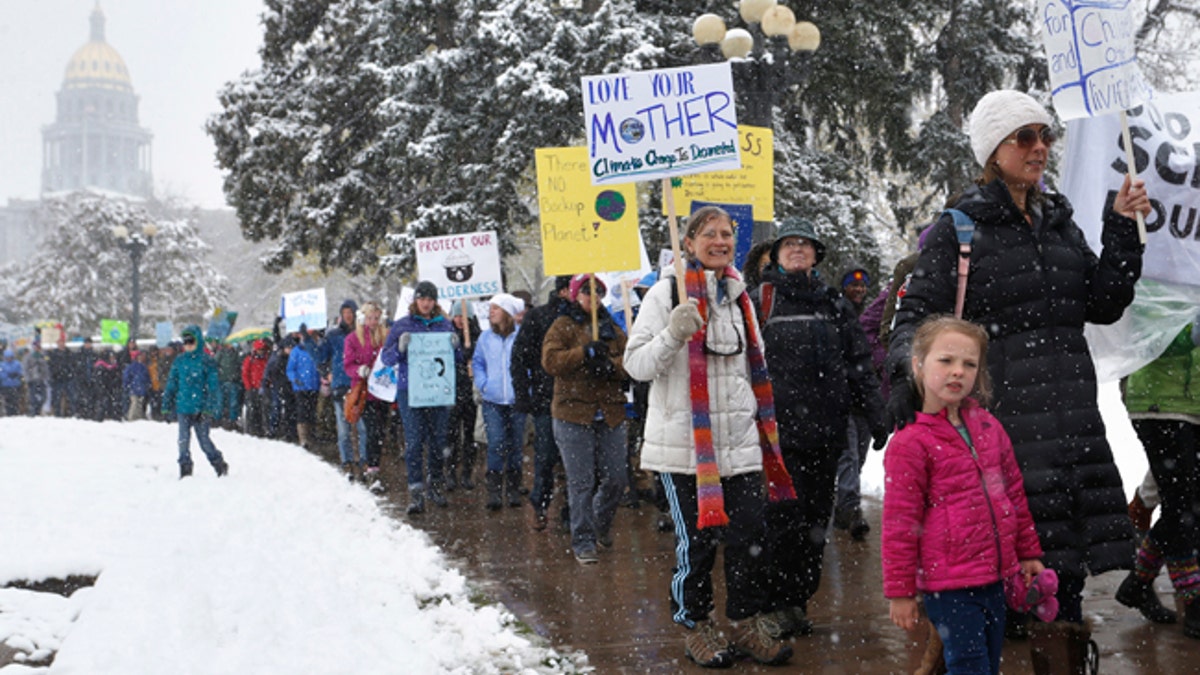 Climate change marchers