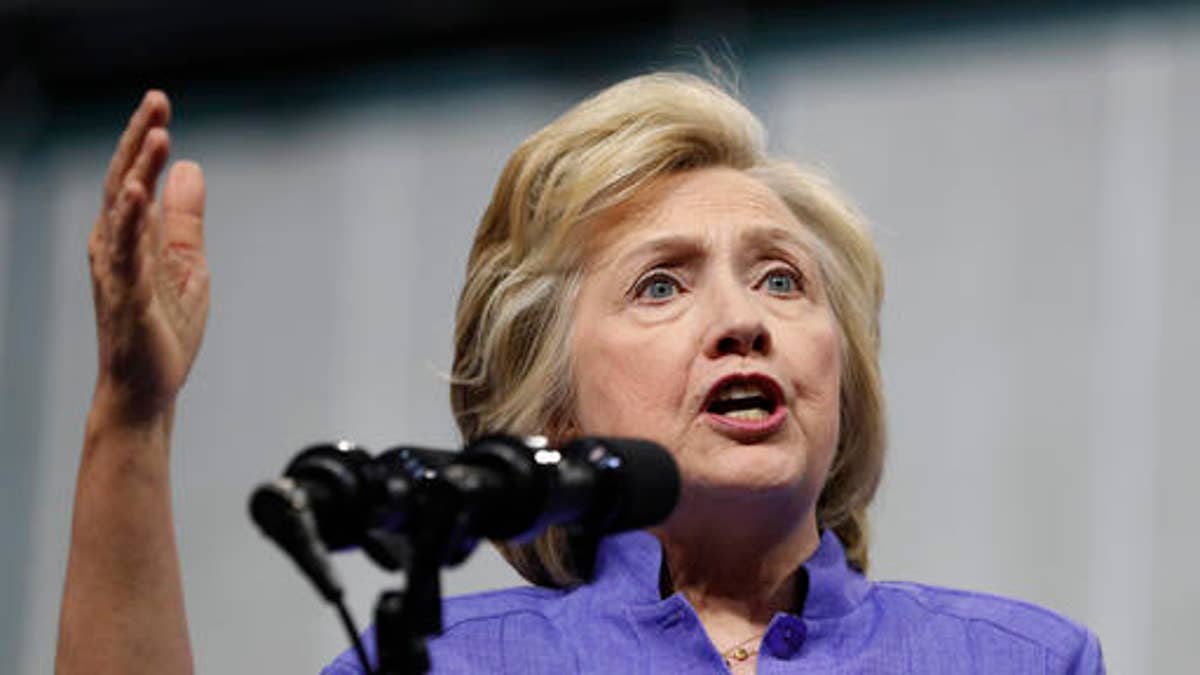 FILE - In this Aug. 15, 2016 file photo, Democratic presidential candidate Hillary Clinton speaks at a campaign event in Scranton, Pa. This week Clinton will address Hollywood celebrities, financial titans and high-powered attorneys. Good luck finding out what she says. The Democratic nominee hold all of her fundraisers behind closed doors, leaving voters in the dark about what she's telling some of her most influential supporters. (AP Photo/Carolyn Kaster, File)