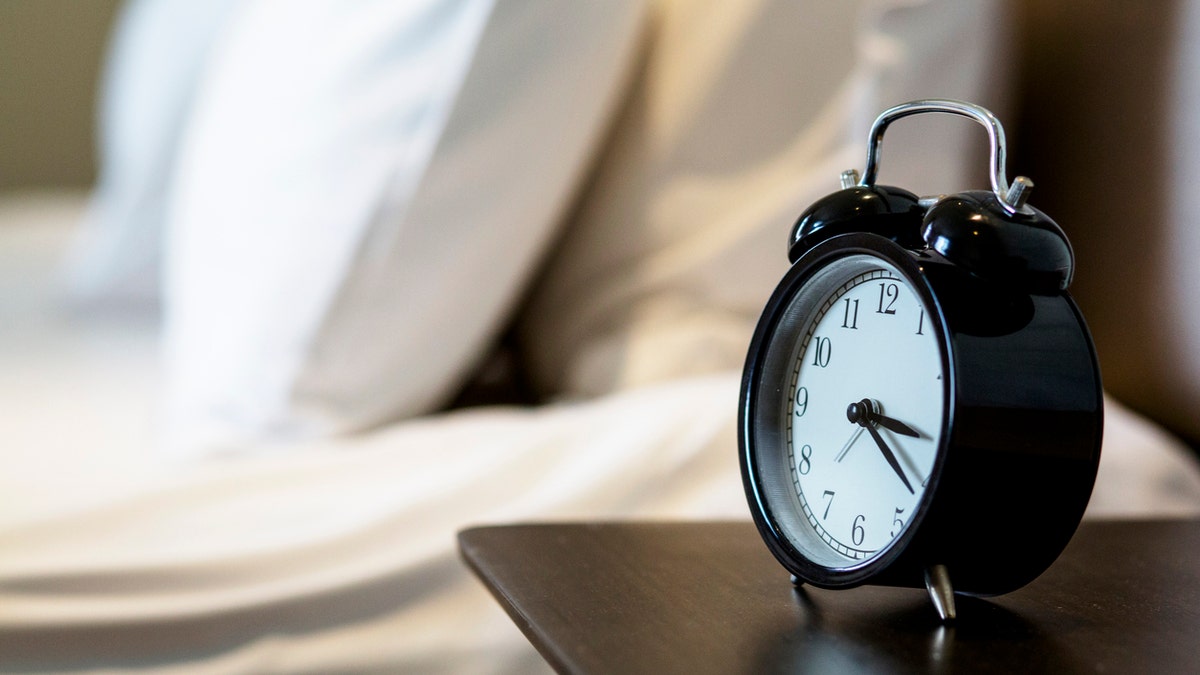 alarm clock on bedside