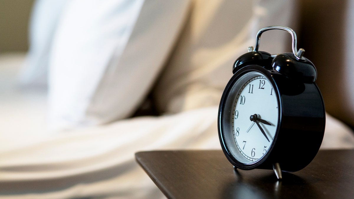 alarm clock on bedside