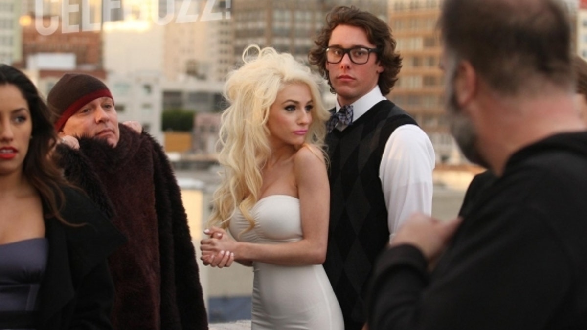 Courtney Stodden films scenes for her 2018 music video "Reality."