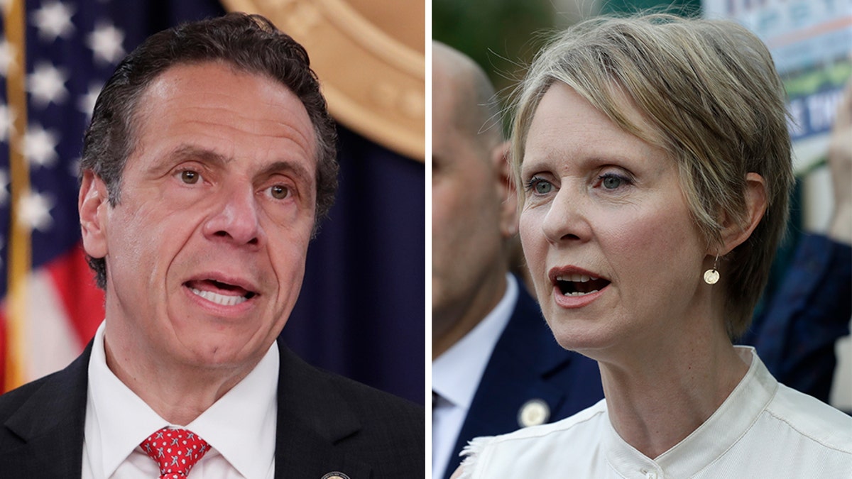 Cynthia Nixon and Andrew Cuomo