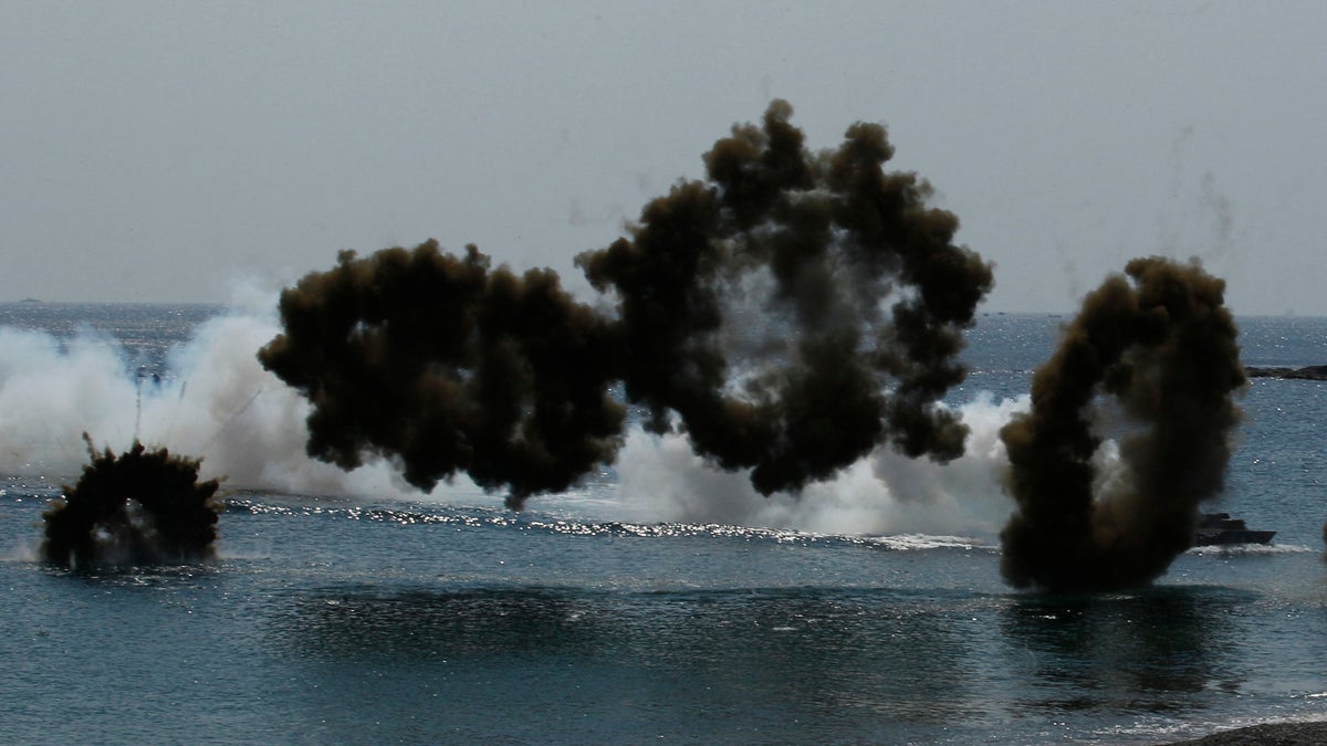 South Korean forces simulate a beach landing alongside the U.S. military