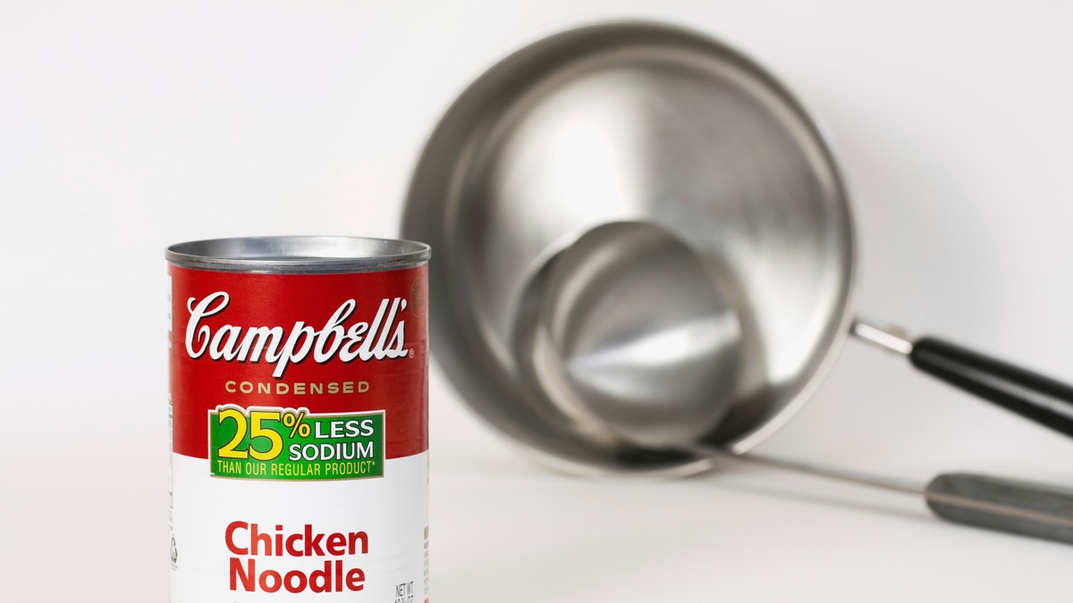 Campbell's Chicken Noodle Soup with Kettle and Ladle