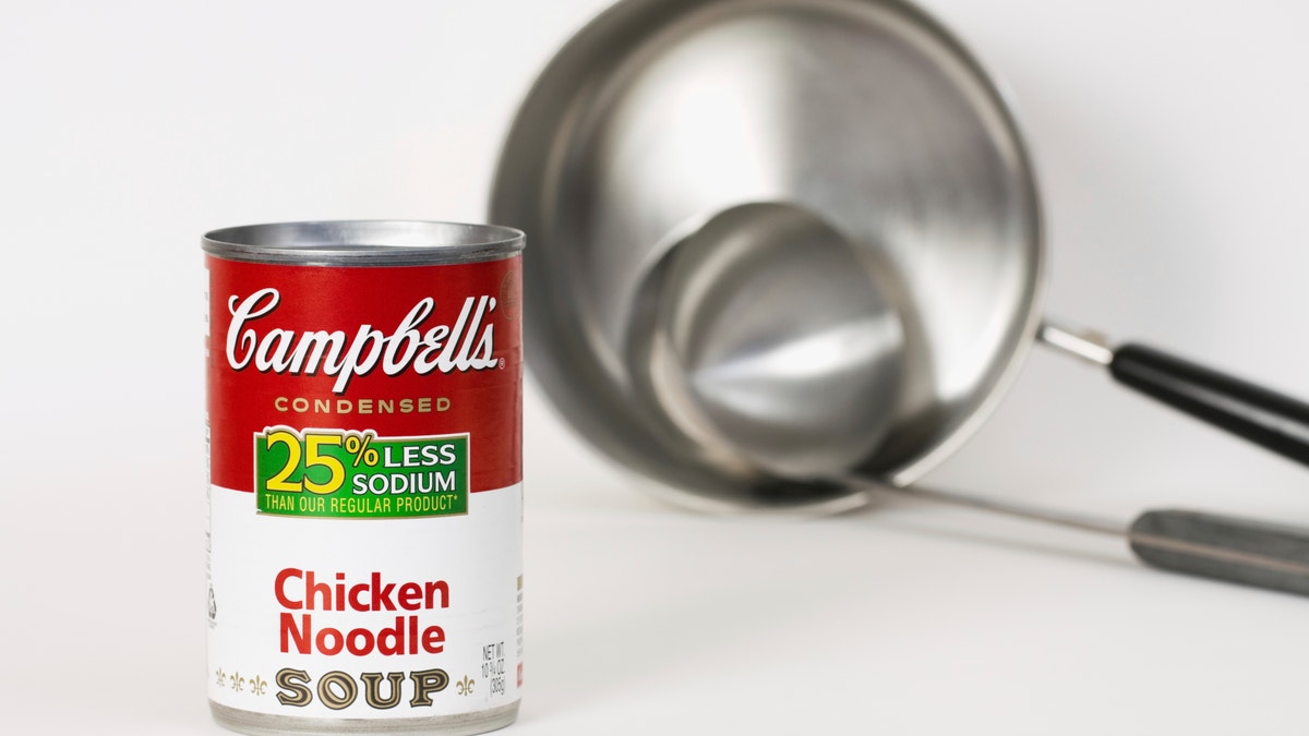 Campbell's Chicken Noodle Soup with Kettle and Ladle