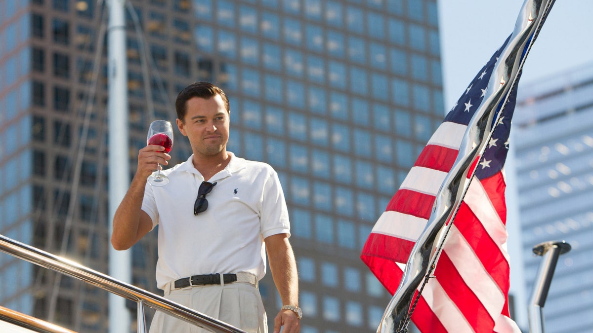 This film image released by Paramount Pictures shows Leonardo DiCaprio as Jordan Belfort in a scene from 