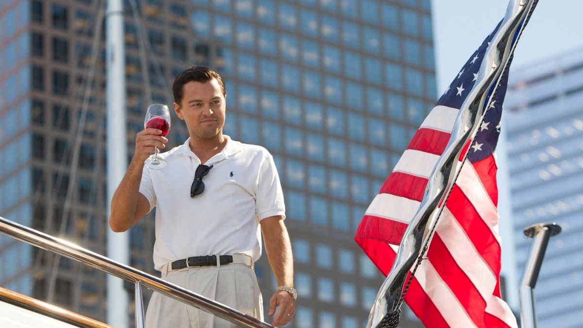 This film image released by Paramount Pictures shows Leonardo DiCaprio as Jordan Belfort in a scene from 