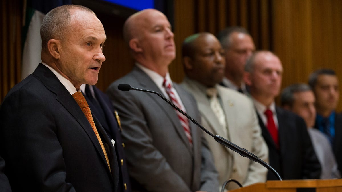 NYPD Commissioner Ray Kelly speaks to the media during a news conference at One Police Plaza to announce that after an investigation that lasted more than two decades they had arrested the killer of a then unidentified child who was nicknamed Baby Hope, Saturday, Oct. 12, 2013, in New York. During an interrogation early Saturday, the 4-year-old Anjelica Castillo's cousin, Conrado Juarez, had admitted sexually assaulting and smothering her, Kelly said.(AP Photo/John Minchillo)