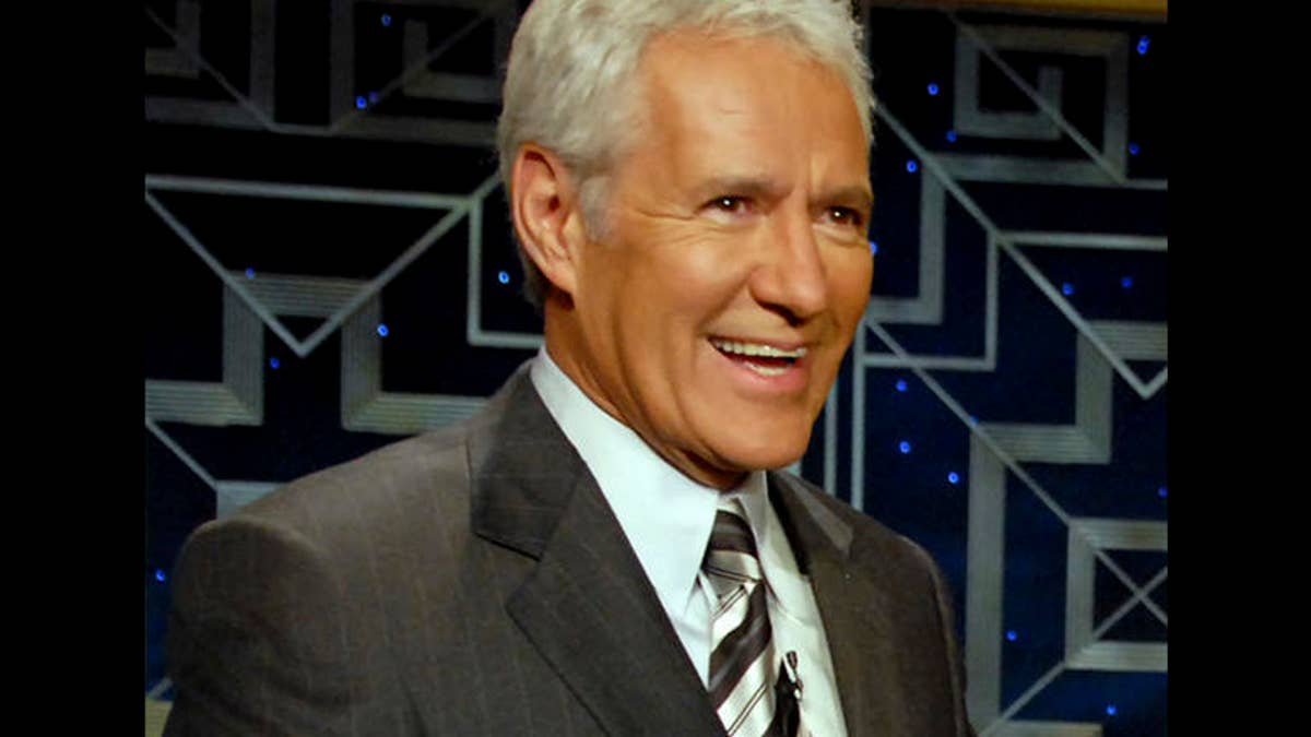 **FILE**Show host Alex Trebek talks prior to taking part in a taping of 