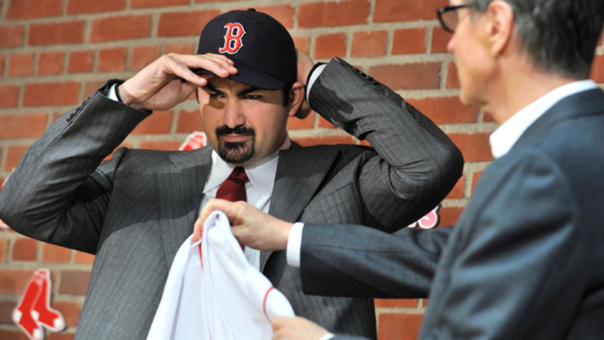 Red Sox Gonzalez baseball