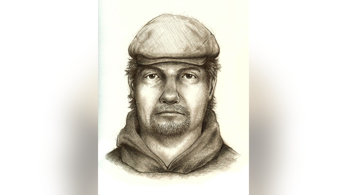 A composite sketch of a suspect in the murders of two teenage girls in Indiana.