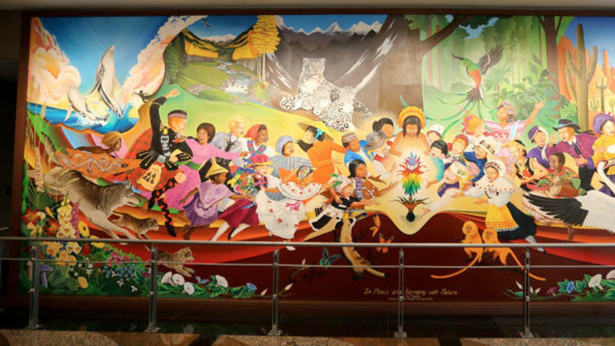 Denver airport mural