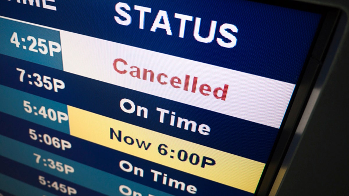 Flight Cancelled Sign
