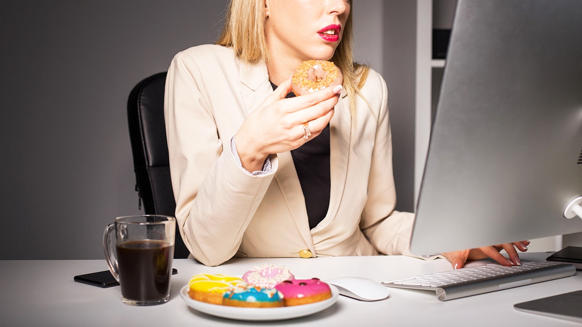 donut office woman istock