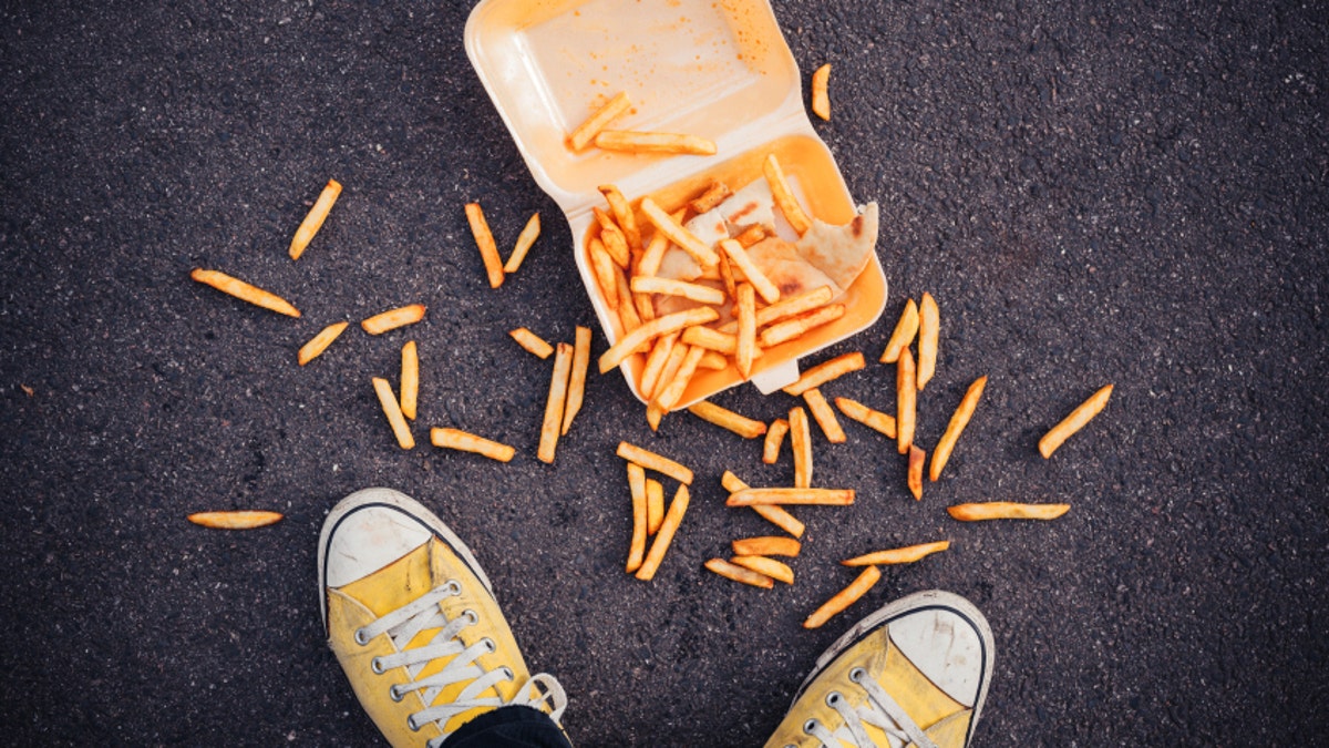 Man dropping his chips