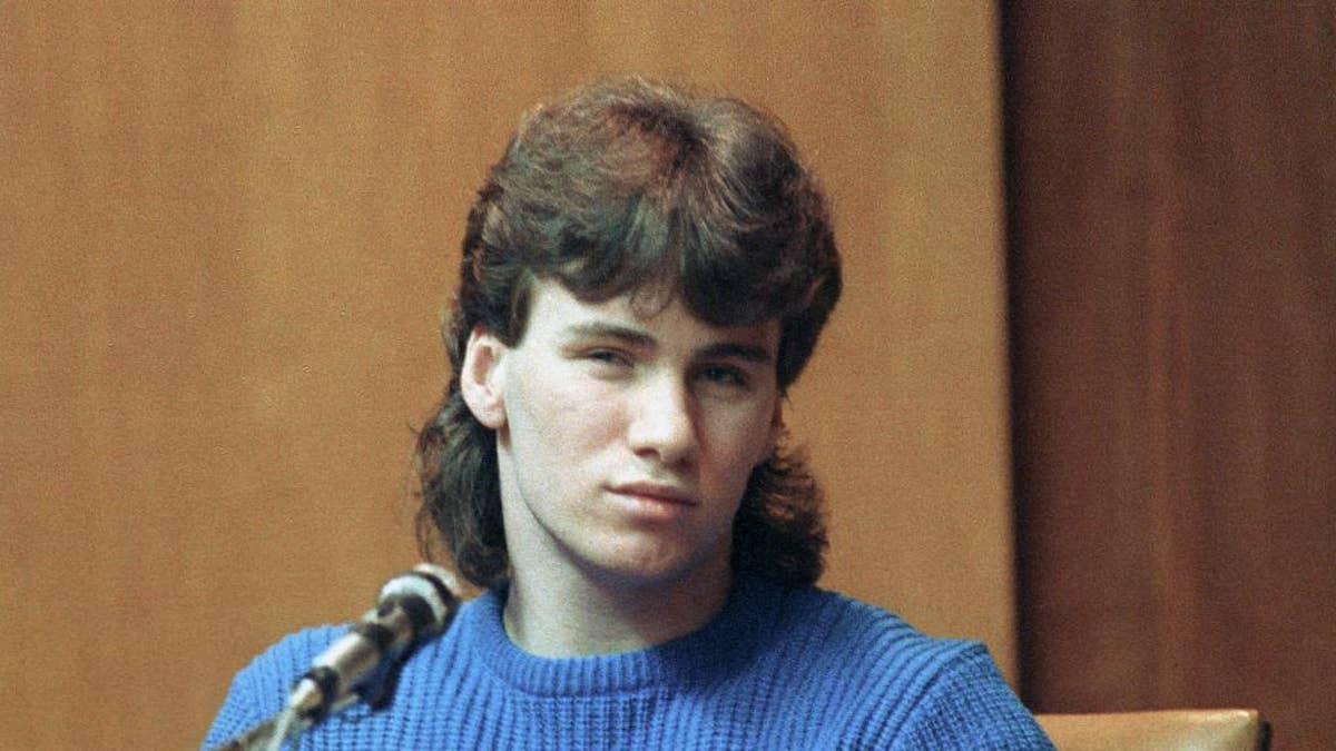 FILE - In this March 9, 1991, file photo, Patrick Randall, 17, testifies in Rockingham County Superior Court in Exeter, NH Randall held a knife to the throat of Gregory Smart in May 1990 as Billy Flynn, who was Pamela Smart's teenage boyfriend, was shot.  he is in the head.  Flynn was paroled last month;  Pinter is serving life without parole after being charged with conspiracy to commit murder.  (AP Photo/File)